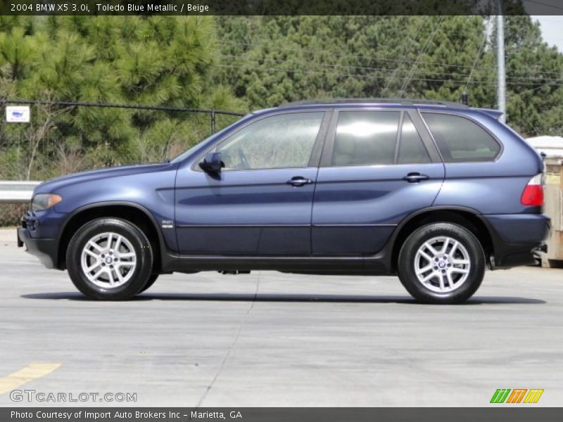 Toledo Blue Metallic / Beige 2004 BMW X5 3.0i