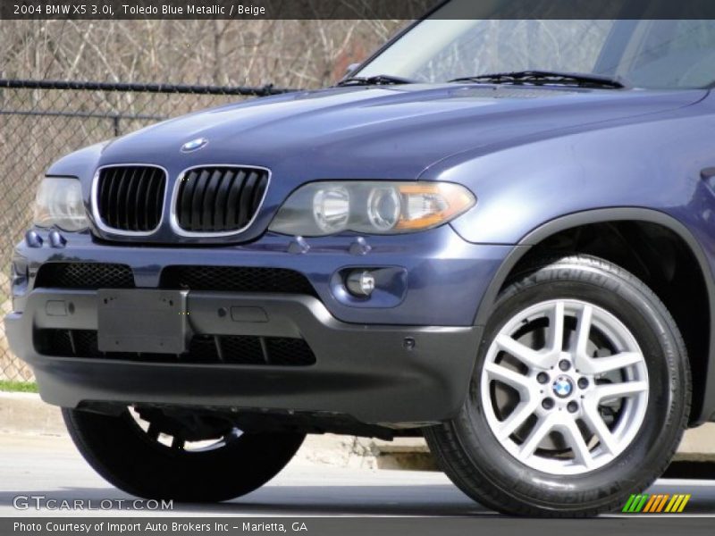 Toledo Blue Metallic / Beige 2004 BMW X5 3.0i