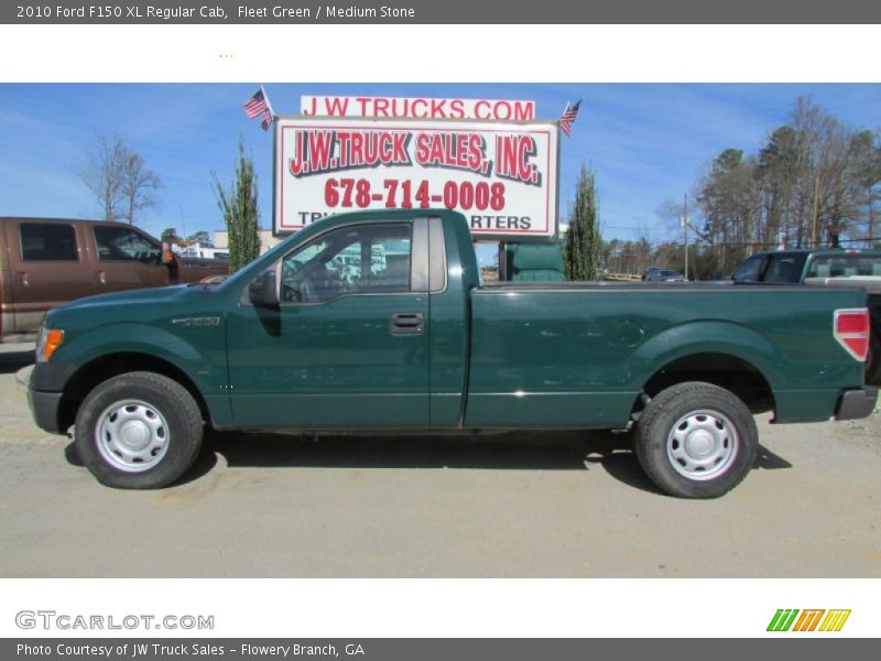 Fleet Green / Medium Stone 2010 Ford F150 XL Regular Cab