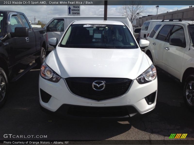 Crystal White Pearl Mica / Black 2013 Mazda CX-5 Sport AWD