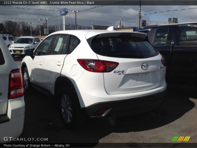 Crystal White Pearl Mica / Black 2013 Mazda CX-5 Sport AWD