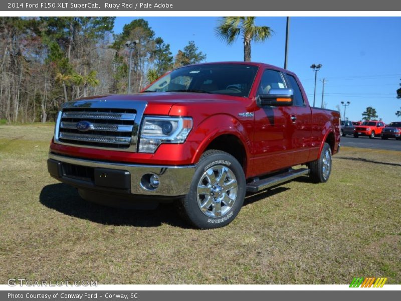 Ruby Red / Pale Adobe 2014 Ford F150 XLT SuperCab