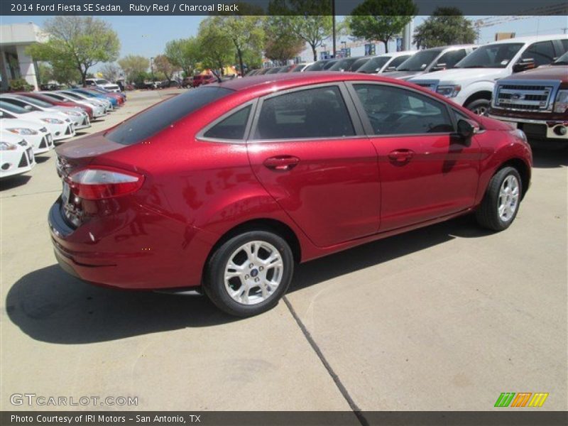 Ruby Red / Charcoal Black 2014 Ford Fiesta SE Sedan
