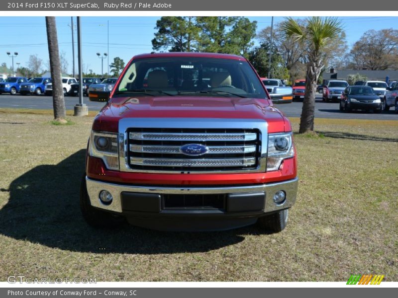Ruby Red / Pale Adobe 2014 Ford F150 XLT SuperCab