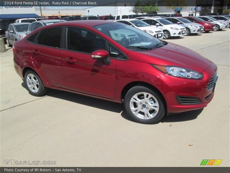 Ruby Red / Charcoal Black 2014 Ford Fiesta SE Sedan