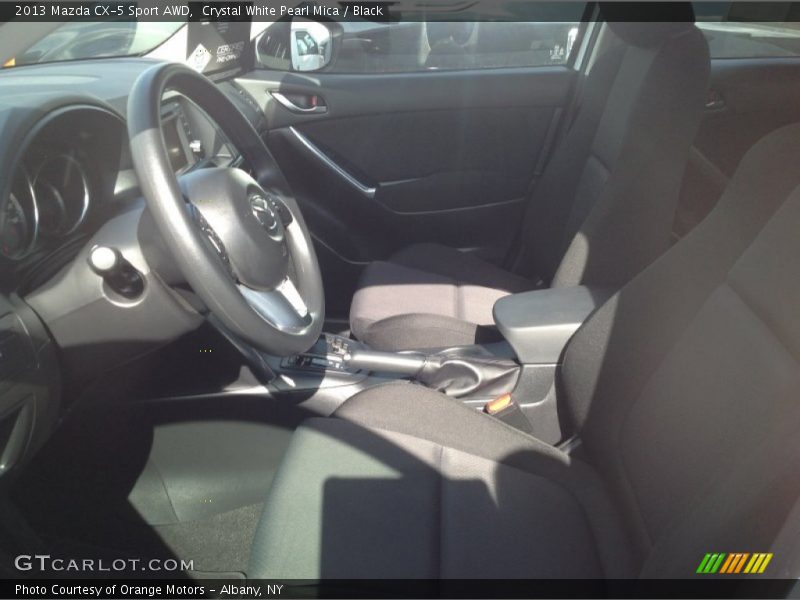 Crystal White Pearl Mica / Black 2013 Mazda CX-5 Sport AWD