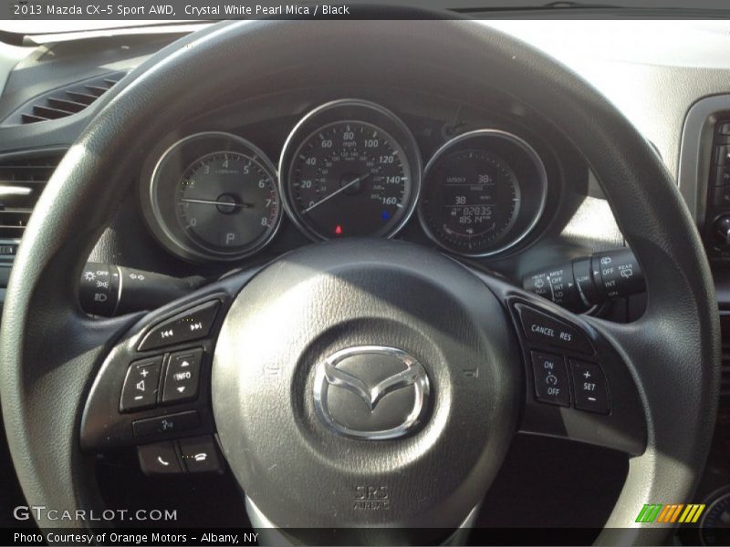 Crystal White Pearl Mica / Black 2013 Mazda CX-5 Sport AWD