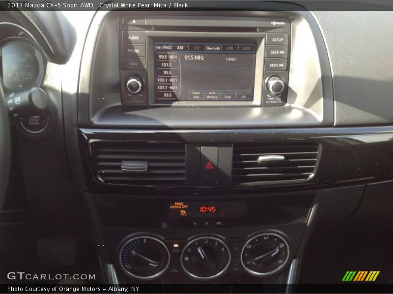Crystal White Pearl Mica / Black 2013 Mazda CX-5 Sport AWD