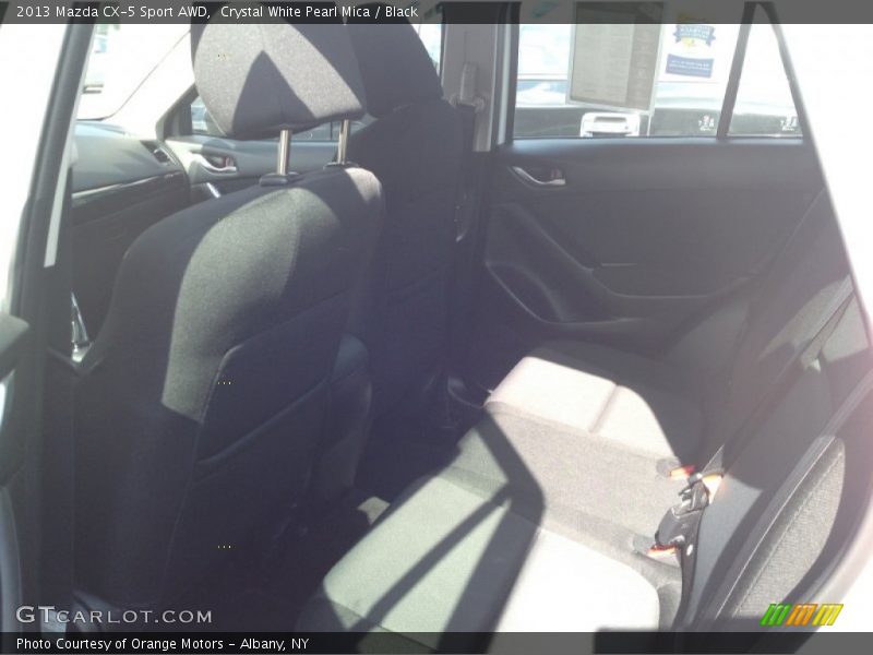Crystal White Pearl Mica / Black 2013 Mazda CX-5 Sport AWD