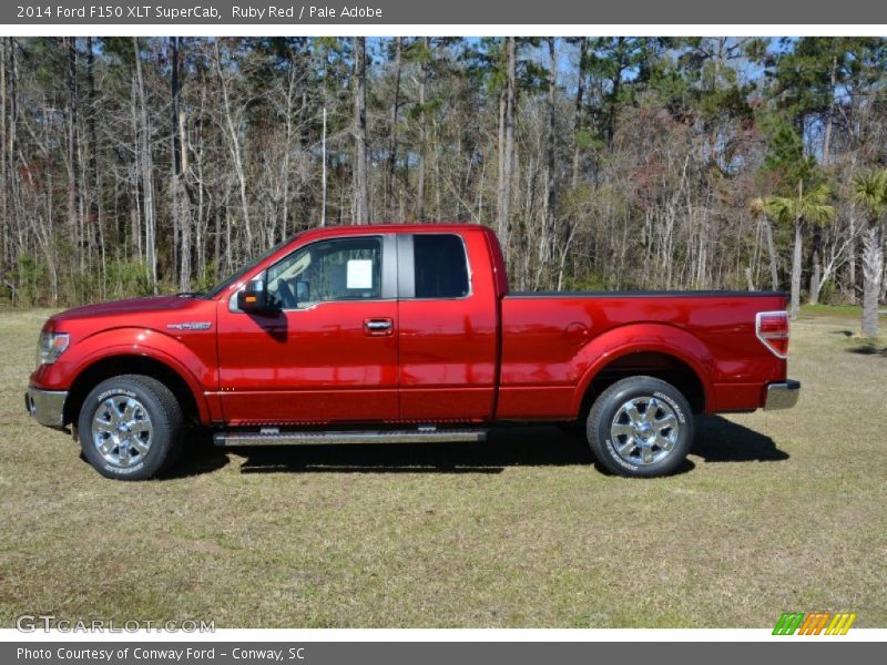 Ruby Red / Pale Adobe 2014 Ford F150 XLT SuperCab