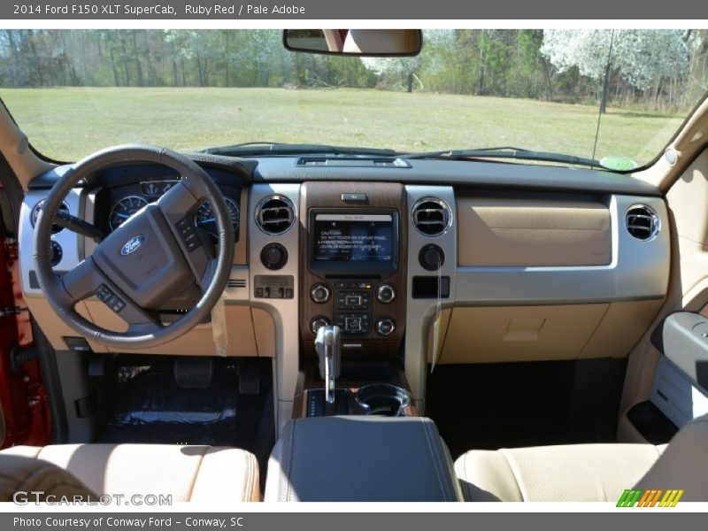 Ruby Red / Pale Adobe 2014 Ford F150 XLT SuperCab