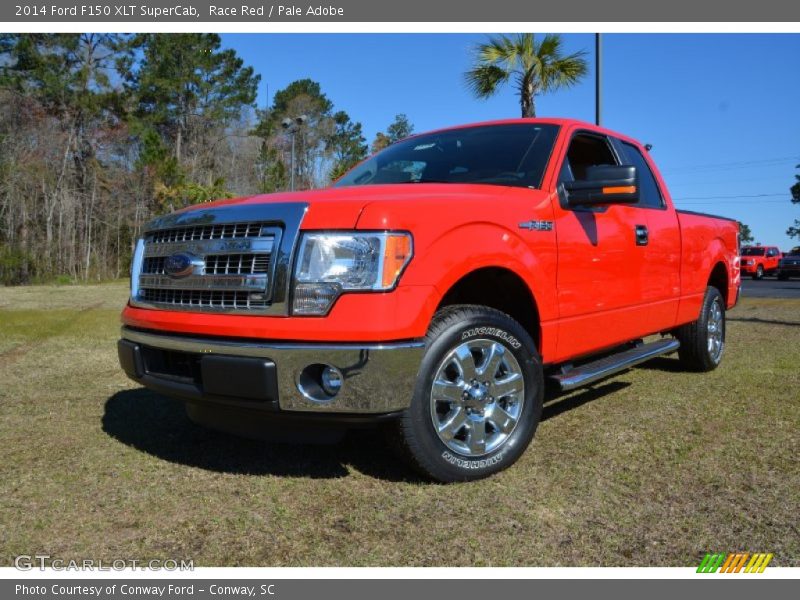 Race Red / Pale Adobe 2014 Ford F150 XLT SuperCab