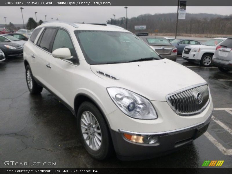 White Opal / Ebony Black/Ebony 2009 Buick Enclave CXL AWD
