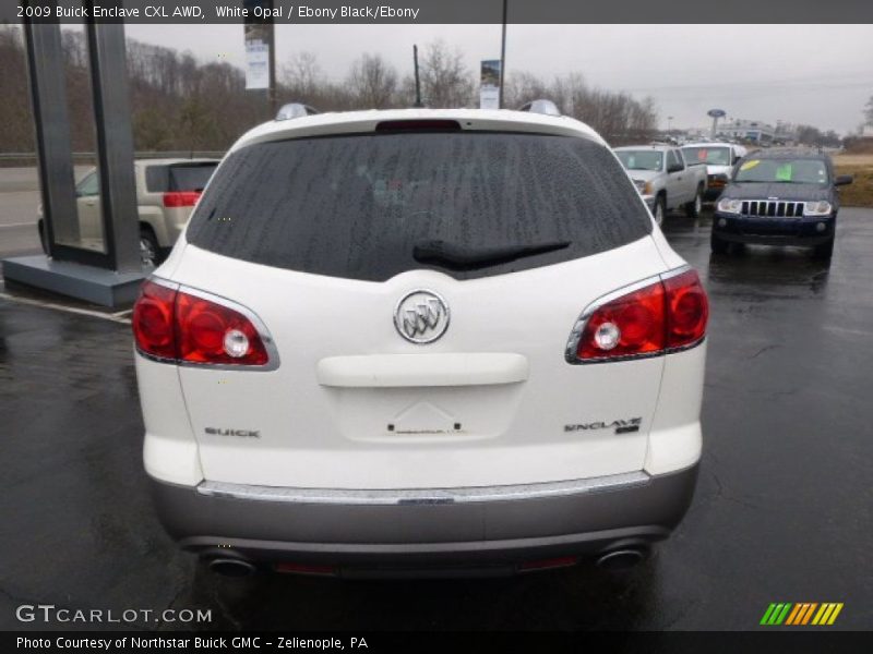 White Opal / Ebony Black/Ebony 2009 Buick Enclave CXL AWD