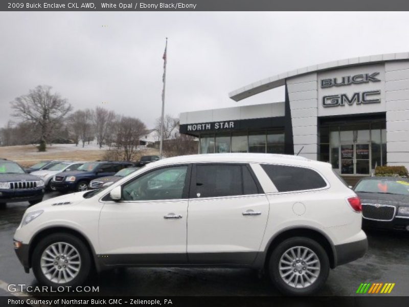 White Opal / Ebony Black/Ebony 2009 Buick Enclave CXL AWD
