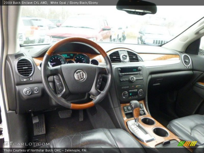 White Opal / Ebony Black/Ebony 2009 Buick Enclave CXL AWD