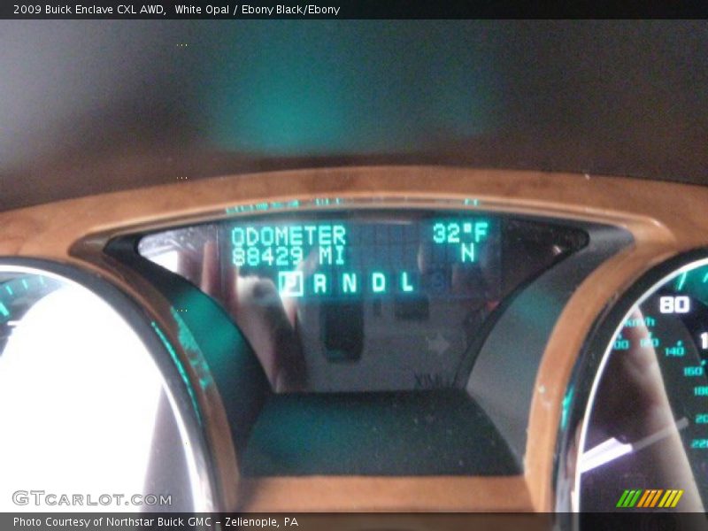White Opal / Ebony Black/Ebony 2009 Buick Enclave CXL AWD