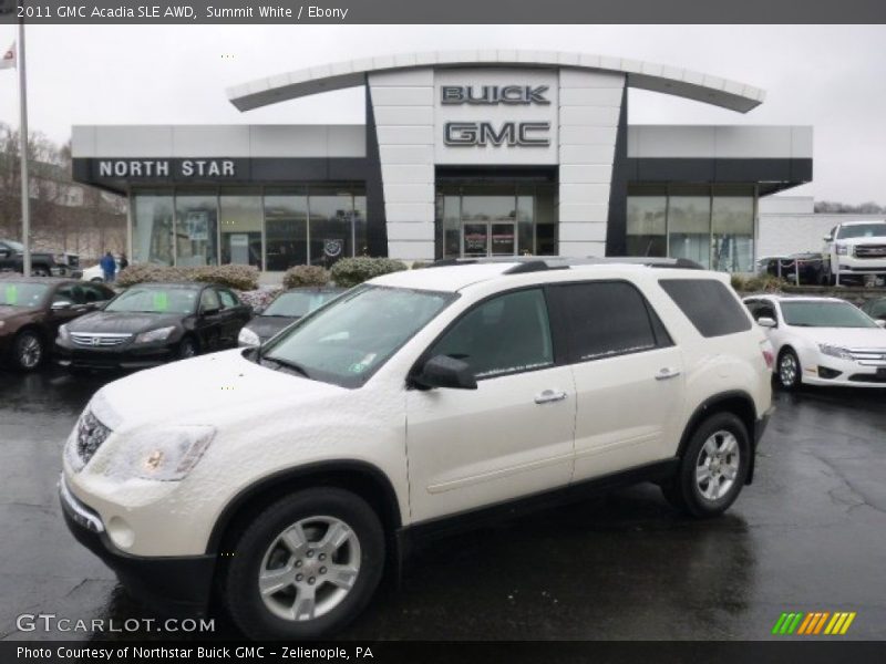 Summit White / Ebony 2011 GMC Acadia SLE AWD