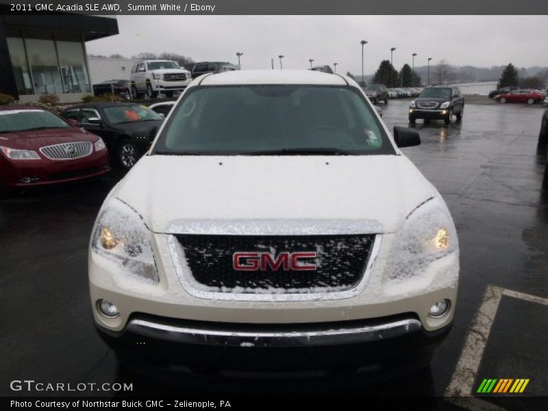 Summit White / Ebony 2011 GMC Acadia SLE AWD