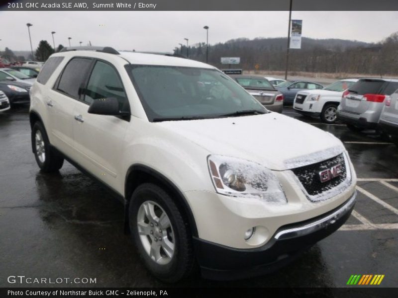 Summit White / Ebony 2011 GMC Acadia SLE AWD
