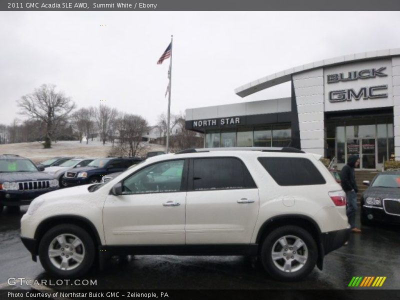 Summit White / Ebony 2011 GMC Acadia SLE AWD