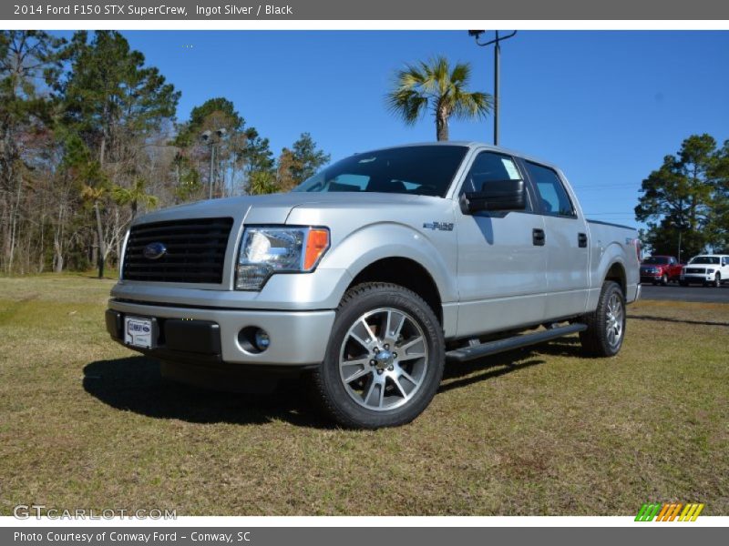 Ingot Silver / Black 2014 Ford F150 STX SuperCrew