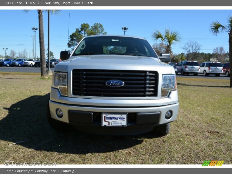 Ingot Silver / Black 2014 Ford F150 STX SuperCrew