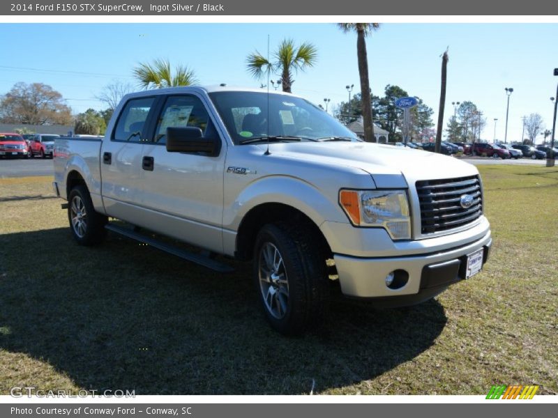 Ingot Silver / Black 2014 Ford F150 STX SuperCrew