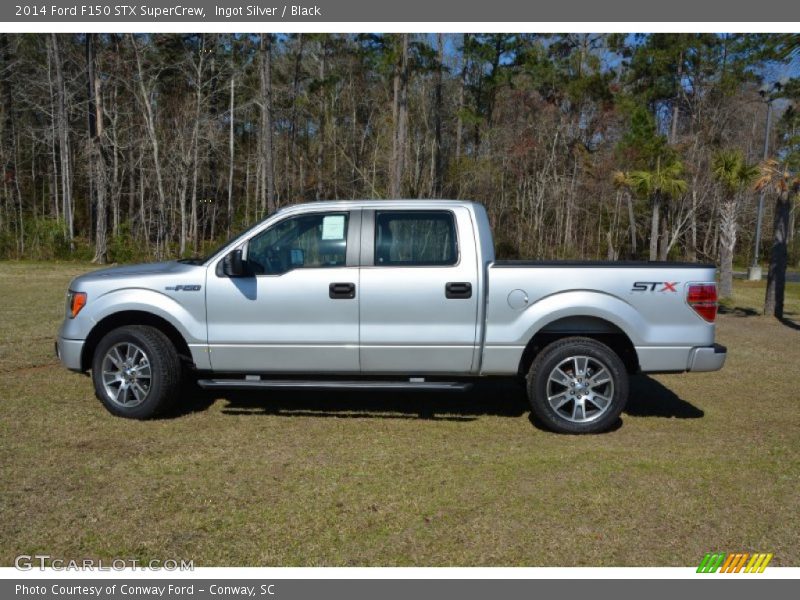 Ingot Silver / Black 2014 Ford F150 STX SuperCrew