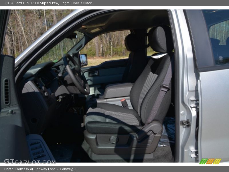 Ingot Silver / Black 2014 Ford F150 STX SuperCrew