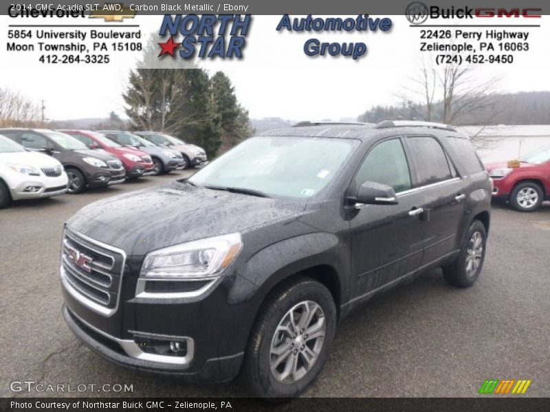 Carbon Black Metallic / Ebony 2014 GMC Acadia SLT AWD