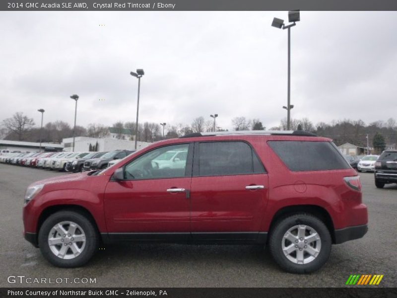 Crystal Red Tintcoat / Ebony 2014 GMC Acadia SLE AWD