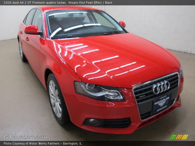 Misano Red Pearl Effect / Black 2009 Audi A4 2.0T Premium quattro Sedan