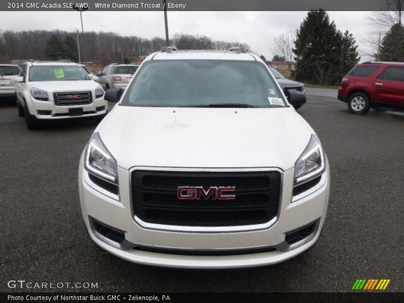 White Diamond Tricoat / Ebony 2014 GMC Acadia SLE AWD