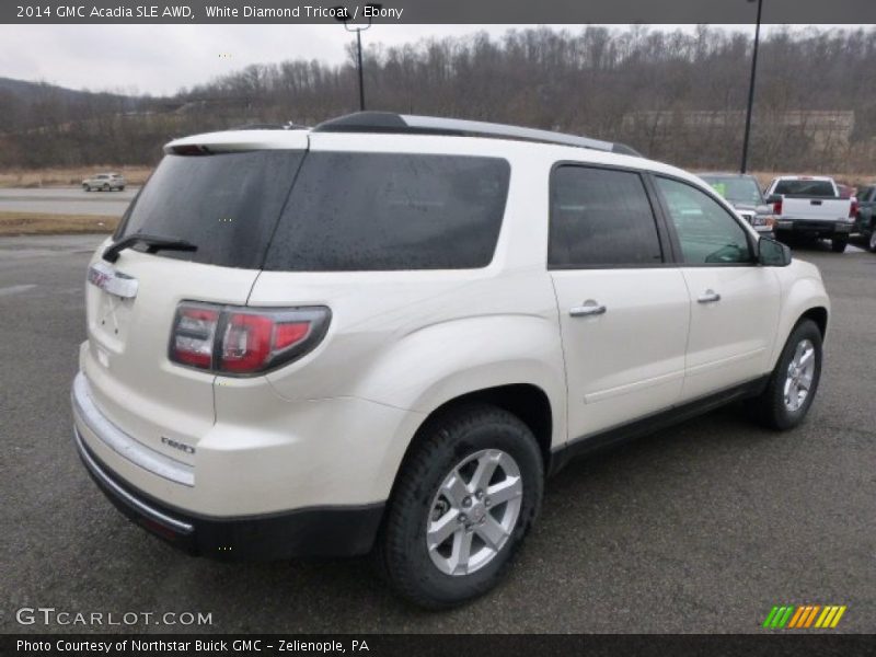 White Diamond Tricoat / Ebony 2014 GMC Acadia SLE AWD