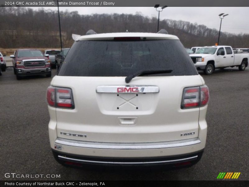 White Diamond Tricoat / Ebony 2014 GMC Acadia SLE AWD