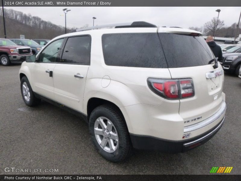 White Diamond Tricoat / Ebony 2014 GMC Acadia SLE AWD