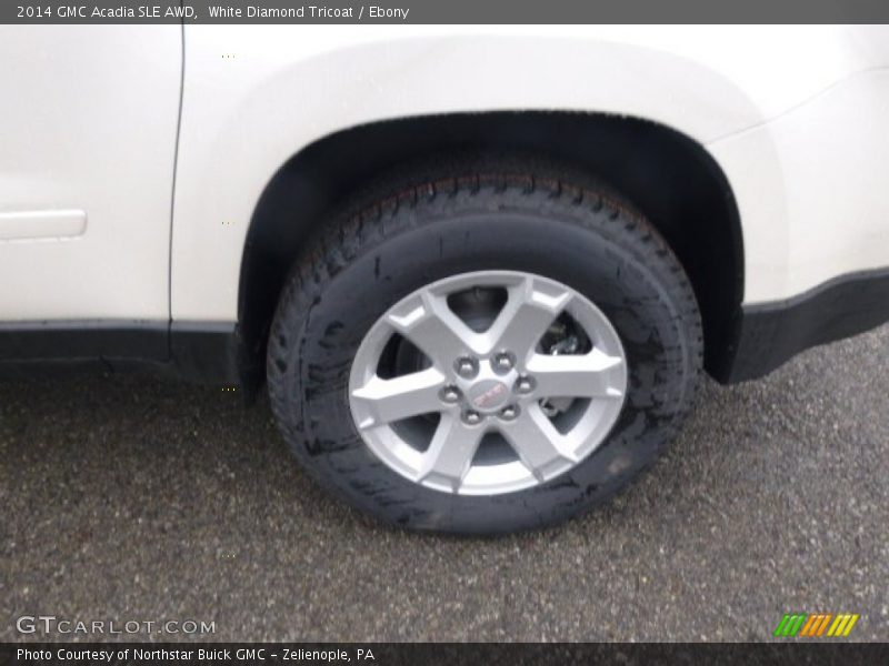 White Diamond Tricoat / Ebony 2014 GMC Acadia SLE AWD