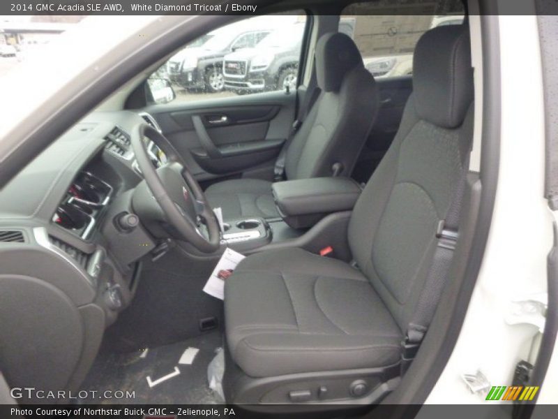 White Diamond Tricoat / Ebony 2014 GMC Acadia SLE AWD