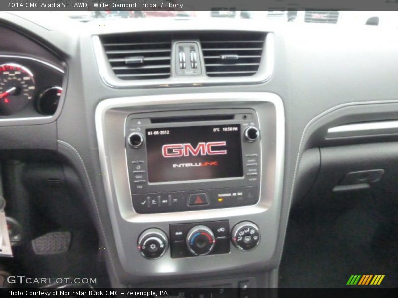 White Diamond Tricoat / Ebony 2014 GMC Acadia SLE AWD