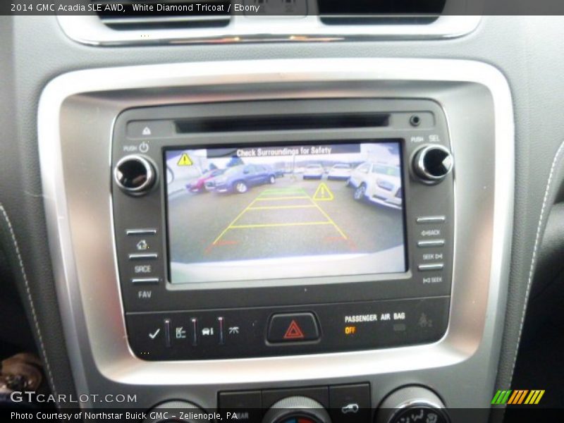 White Diamond Tricoat / Ebony 2014 GMC Acadia SLE AWD