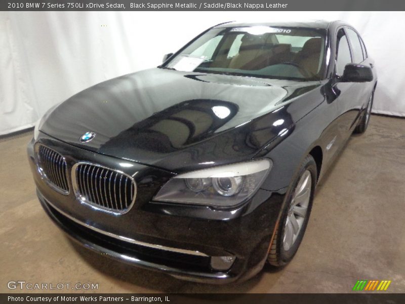 Black Sapphire Metallic / Saddle/Black Nappa Leather 2010 BMW 7 Series 750Li xDrive Sedan