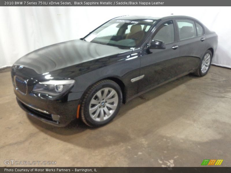Black Sapphire Metallic / Saddle/Black Nappa Leather 2010 BMW 7 Series 750Li xDrive Sedan