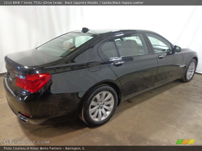 Black Sapphire Metallic / Saddle/Black Nappa Leather 2010 BMW 7 Series 750Li xDrive Sedan