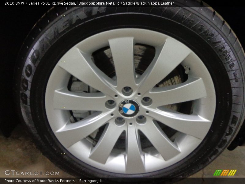 Black Sapphire Metallic / Saddle/Black Nappa Leather 2010 BMW 7 Series 750Li xDrive Sedan