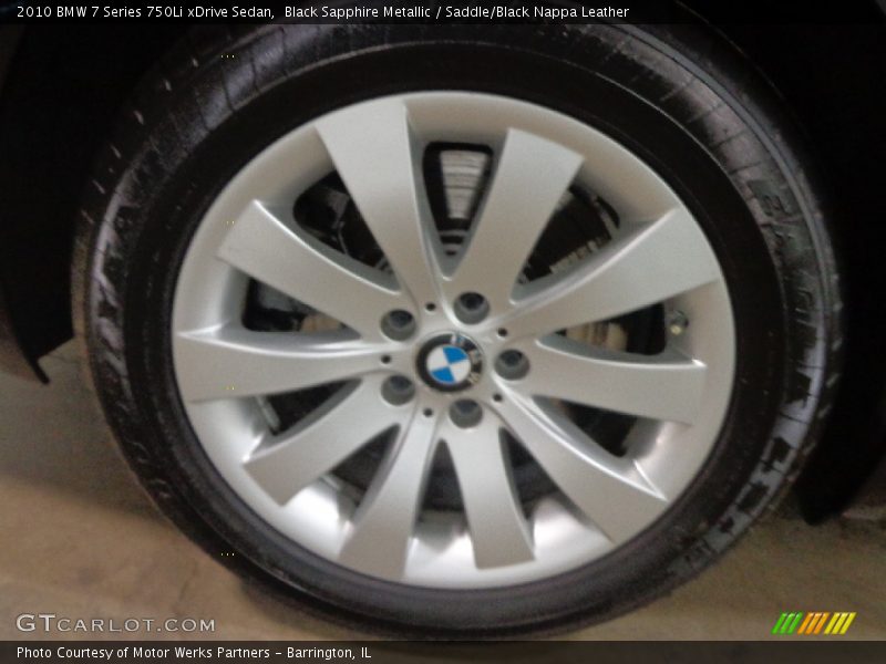 Black Sapphire Metallic / Saddle/Black Nappa Leather 2010 BMW 7 Series 750Li xDrive Sedan