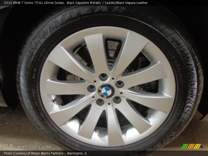 Black Sapphire Metallic / Saddle/Black Nappa Leather 2010 BMW 7 Series 750Li xDrive Sedan