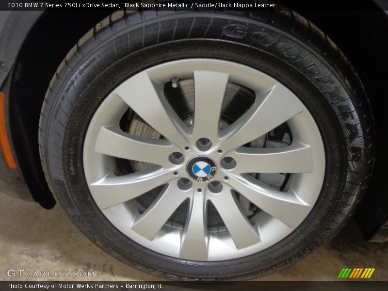Black Sapphire Metallic / Saddle/Black Nappa Leather 2010 BMW 7 Series 750Li xDrive Sedan
