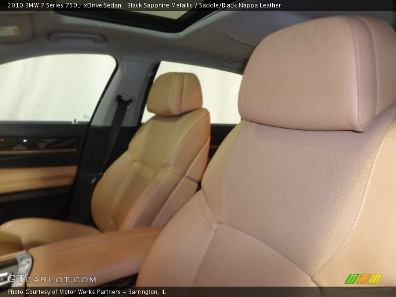 Black Sapphire Metallic / Saddle/Black Nappa Leather 2010 BMW 7 Series 750Li xDrive Sedan
