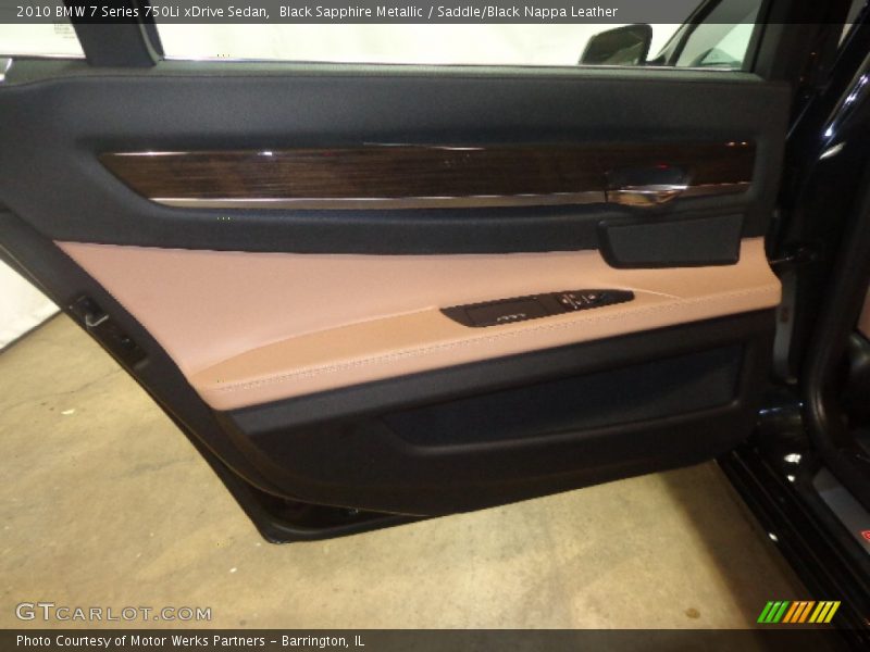 Black Sapphire Metallic / Saddle/Black Nappa Leather 2010 BMW 7 Series 750Li xDrive Sedan
